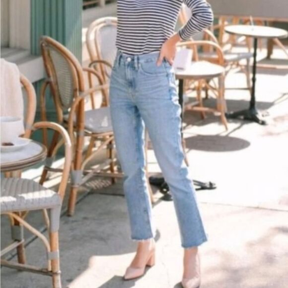 Everlane High Rise Kick Crop Light Wash Size 26 - Picture 5 of 5